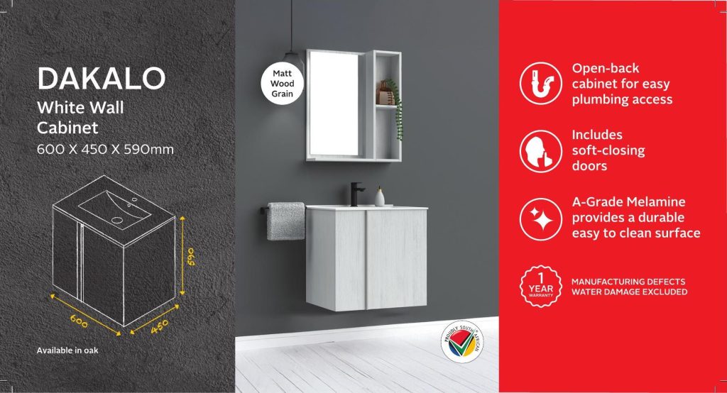 BSCBDAK600CW — Dakalo White Wall Cabinet
