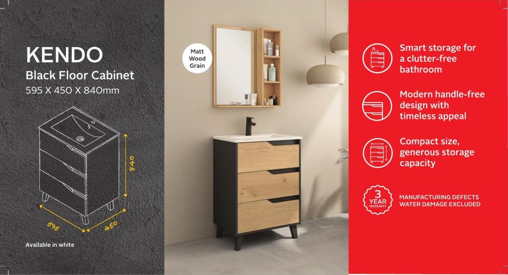 BSCBKEN595CB — Kendo Black Floor Cabinet
