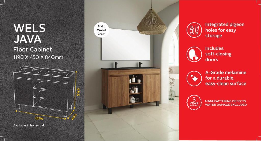 BSCBWEL1200CJ — Wels Java Floor Cabinet
