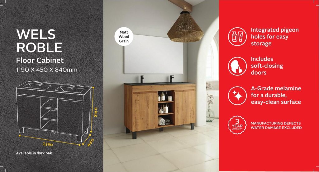 BSCBWEL1200CRO — Wels Roble Ostippo Floor Cabinet
