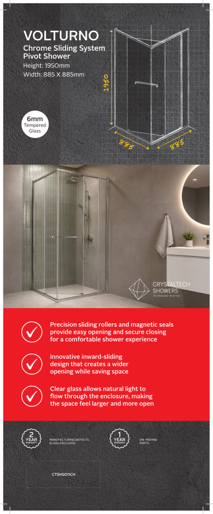 VOLTURNO SHOWER ENCLOSURE - CTSH5011CH