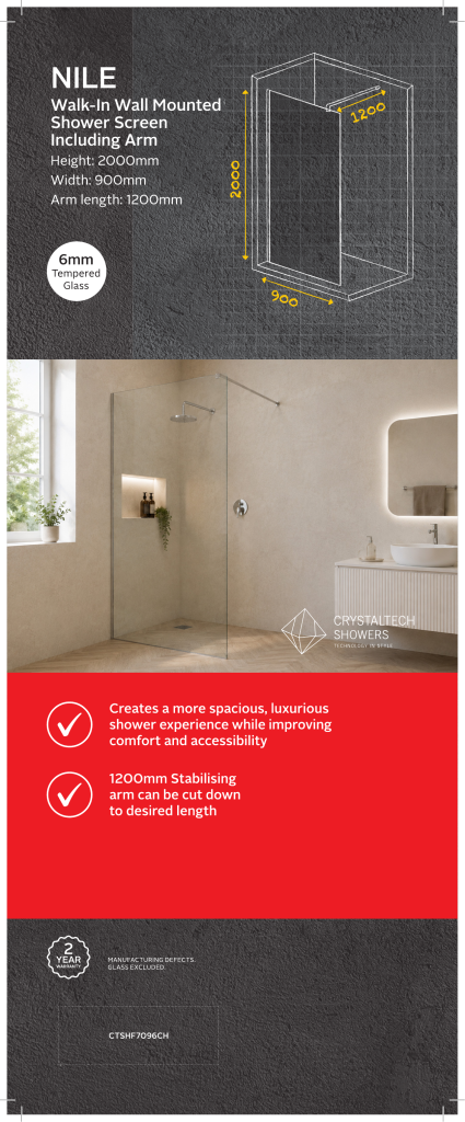 NILE SHOWER SCREEN - CTSHF7096CH