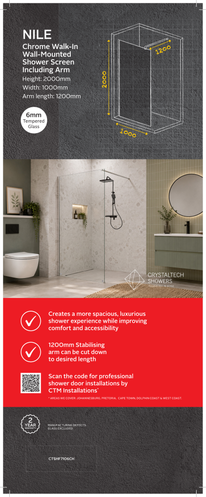 NILE SHOWER SCREEN - CTSHF7106CH
