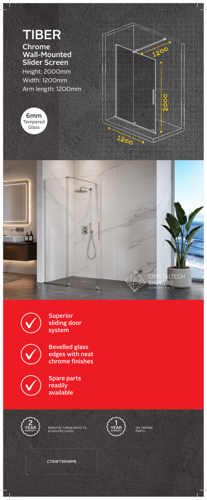 TIBER SHOWER SCREEN - CTSHF7351WMS