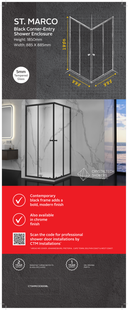 ST MARCO SHOWER ENCLOSURE - CTSHMCCE900BL