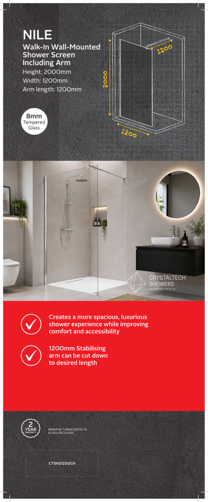 NILE SHOWER SCREEN - CTSHS1200CH