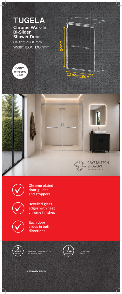TUGELA SHOWER DOOR - CTSHWIBCR1200