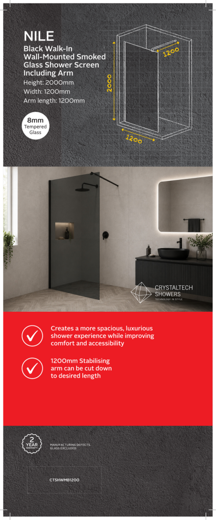 NILE SHOWER SCREEN - CTSHWMB1200