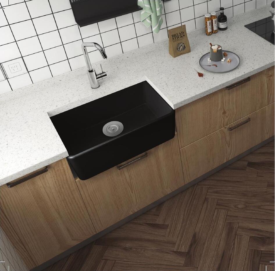 BUTLER SINK — FTKS1007 — Butler Sink, Black Plain Single Bowl